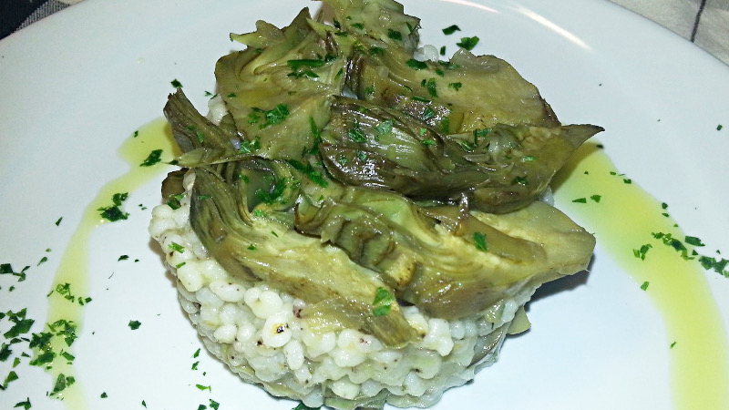 Sorgo con carciofi - Biolcalenda di aprile 2018