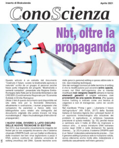 Conoscienza n°4 NBT, OLTRE LA PROPAGANDA - Biolcalenda di aprile 2021