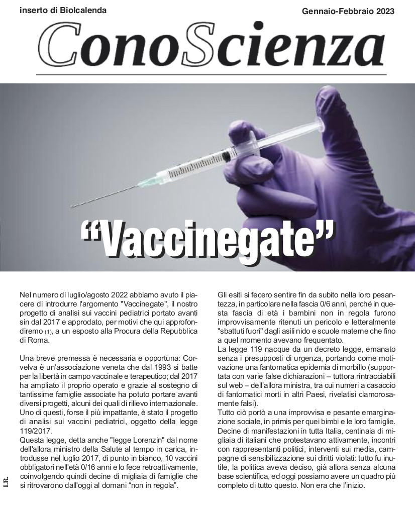 Vaccinagate - Conoscienza 18 gennaio/febbraio 2023