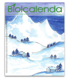 Biolcalenda di Novembre/Dicembre 2026 - bimensile dell'associazione La Biolca. In copertina disegni originali di Elena Bulgarelli